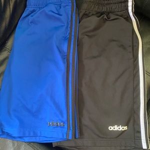 2 Adidas 3-stripe shorts
